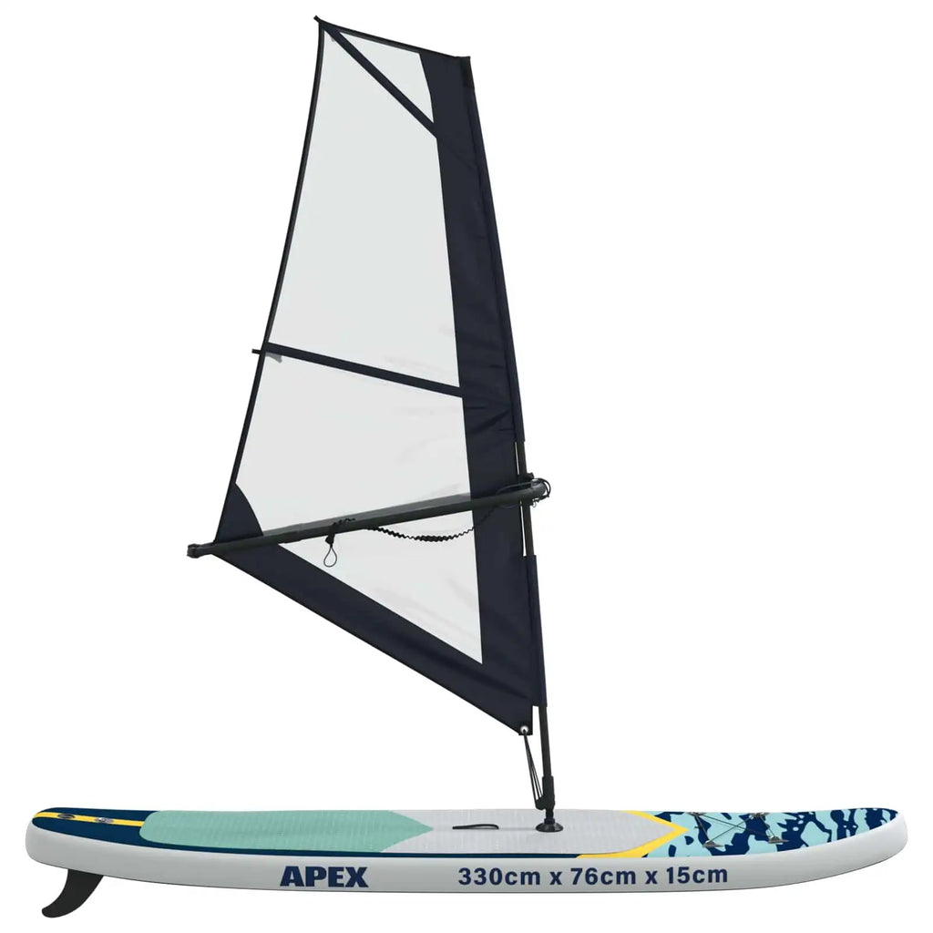 SUP-Board APEX mit montiertem Segel – Seitenansicht