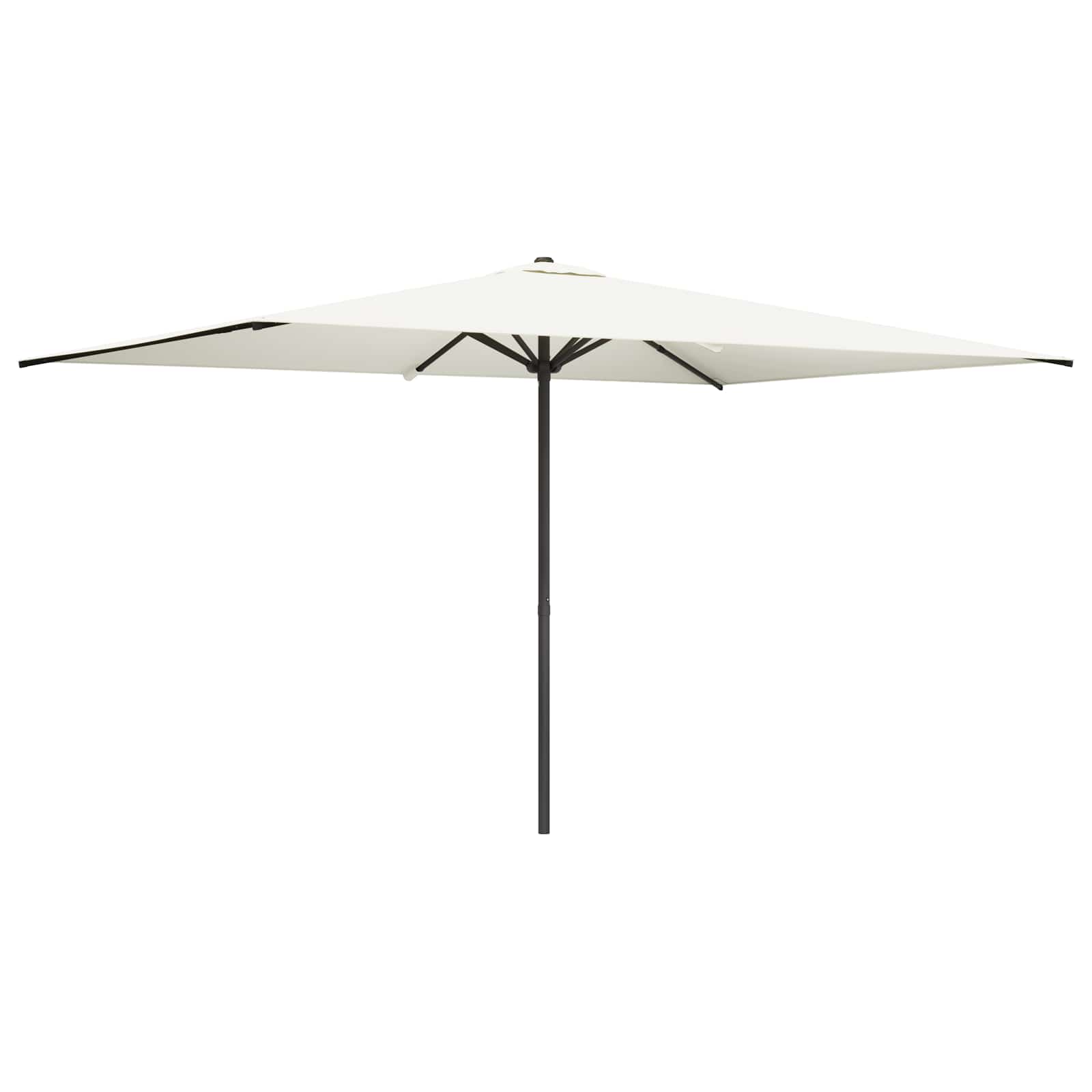 Garten-Sonnenschirm 200 x 300 cm Polyester Rechtwinklig Creme