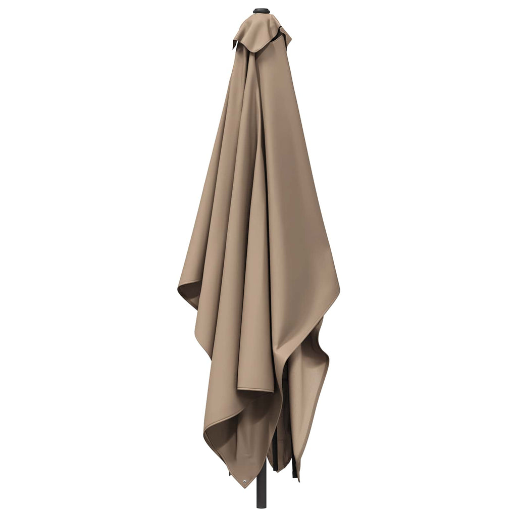 Garten-Sonnenschirm 200 x 300 cm Polyester Rechtwinklig Taupe