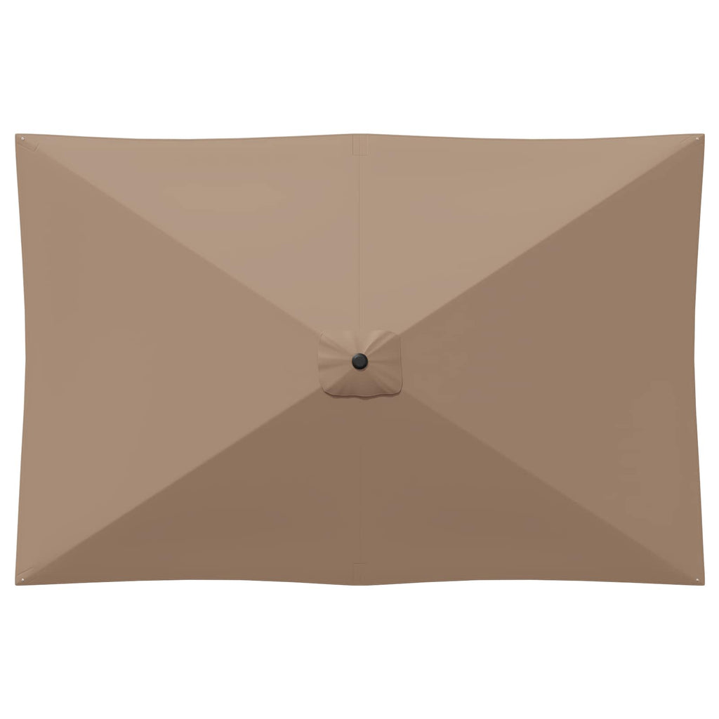 Garten-Sonnenschirm 200 x 300 cm Polyester Rechtwinklig Taupe