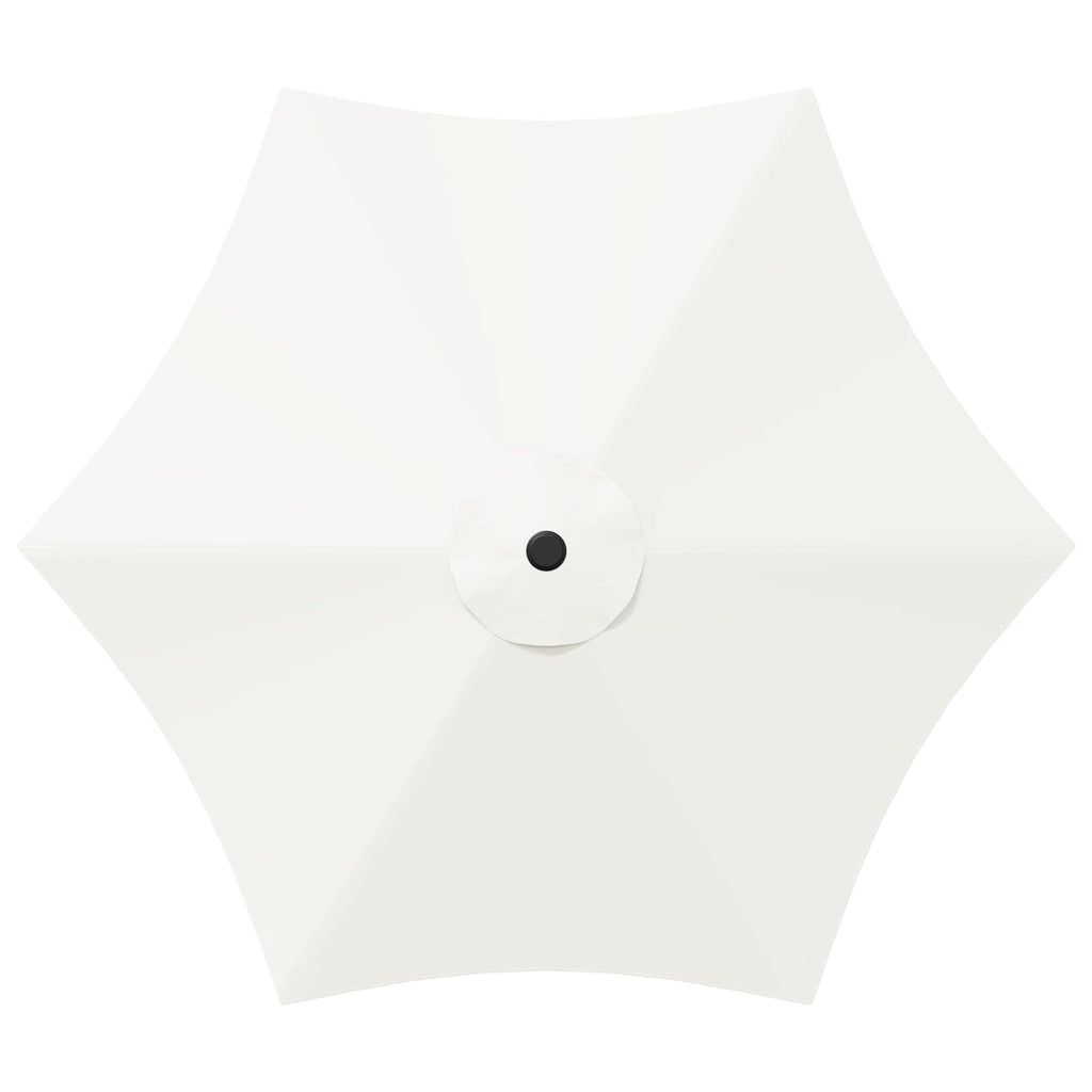 Garten-Sonnenschirm 230 x 230 cm Polyester Rechtwinklig Creme