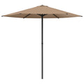 Garten-Sonnenschirm 230 x 230 cm Polyester Rechtwinklig Taupe
