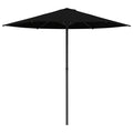 Garten-Sonnenschirm 230 x 230 cm Polyester Rechtwinklig Schwarz