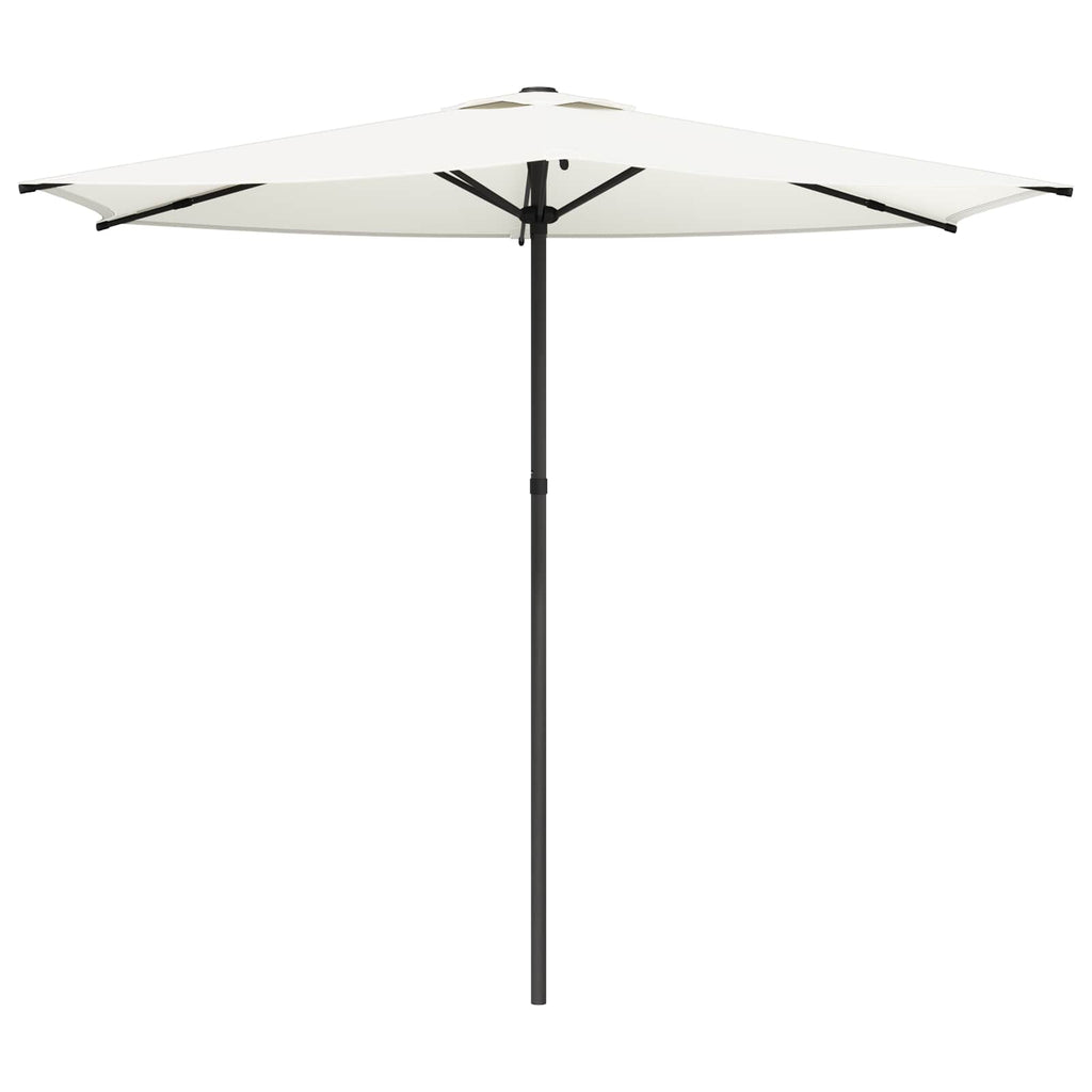 Garten-Sonnenschirm 270 x 270 cm Polyester Rechtwinklig Creme