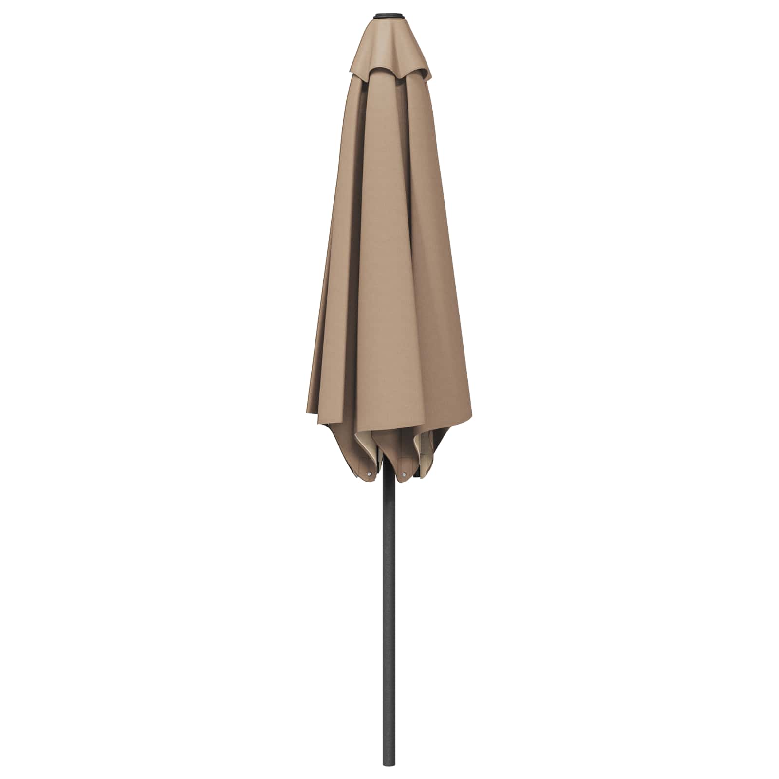 Garten-Sonnenschirm 270 x 270 cm Polyester Rechtwinklig Taupe