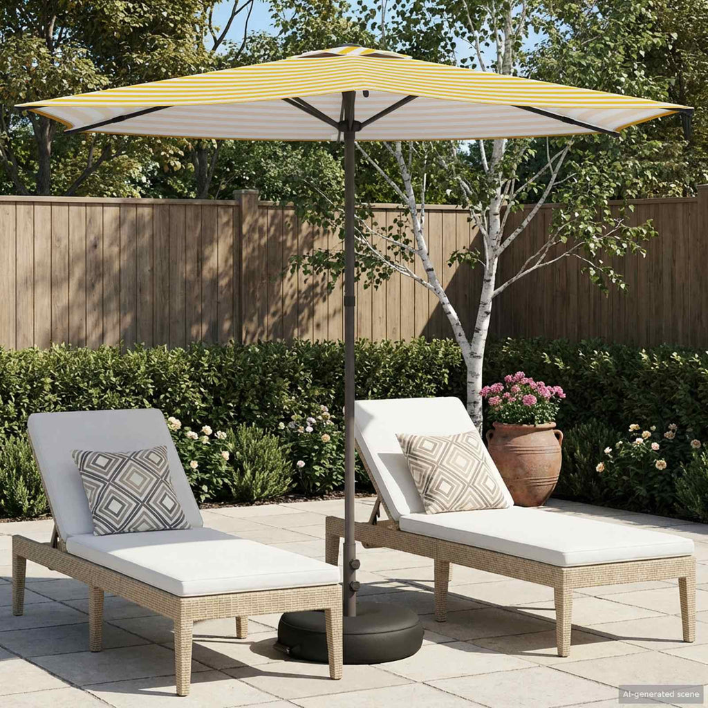 Garten-Sonnenschirm 270 x 270 cm Polyester Rechtwinklig