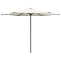 Garten-Sonnenschirm 300 x 300 cm Polyester Rechtwinklig Creme