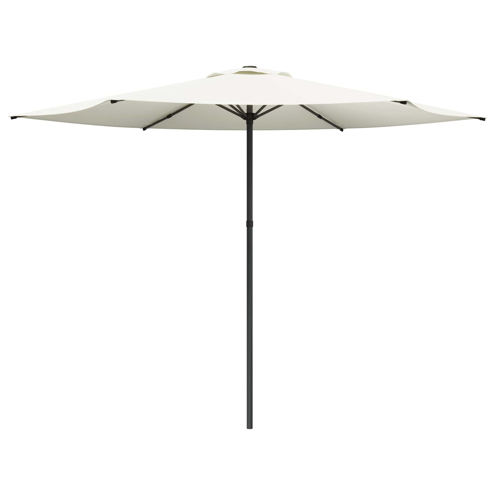 Garten-Sonnenschirm 300 x 300 cm Polyester Rechtwinklig Creme