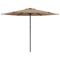 Garten-Sonnenschirm 300 x 300 cm Polyester Rechtwinklig Taupe