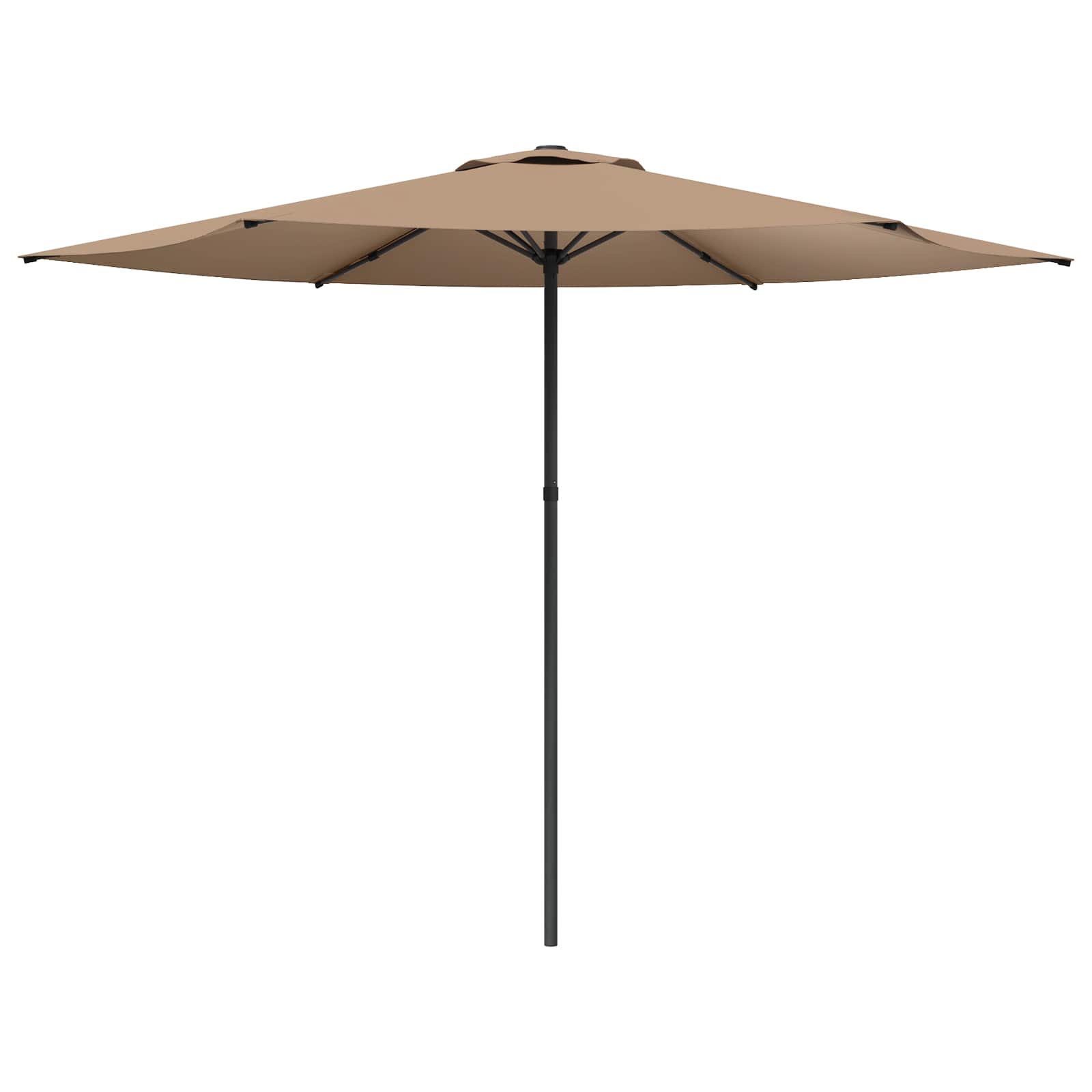 Garten-Sonnenschirm 300 x 300 cm Polyester Rechtwinklig Taupe