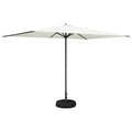 Garten-Sonnenschirm 200 x 300 cm Polyester Rechtwinklig Creme