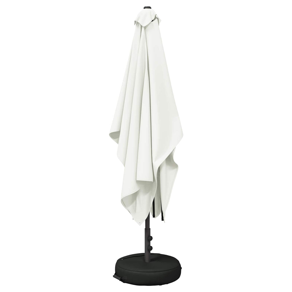 Garten-Sonnenschirm 200 x 300 cm Polyester Rechtwinklig Creme