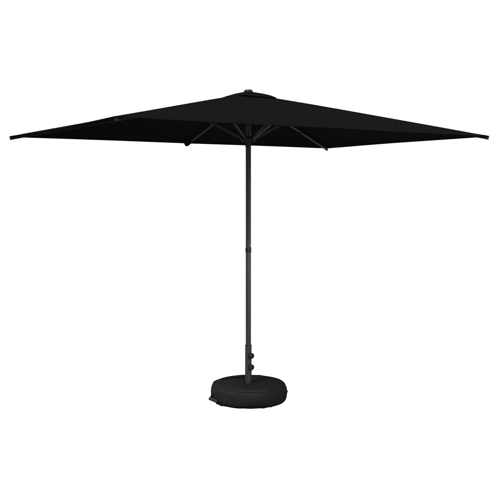 Garten-Sonnenschirm 200 x 300 cm Polyester Rechtwinklig Schwarz