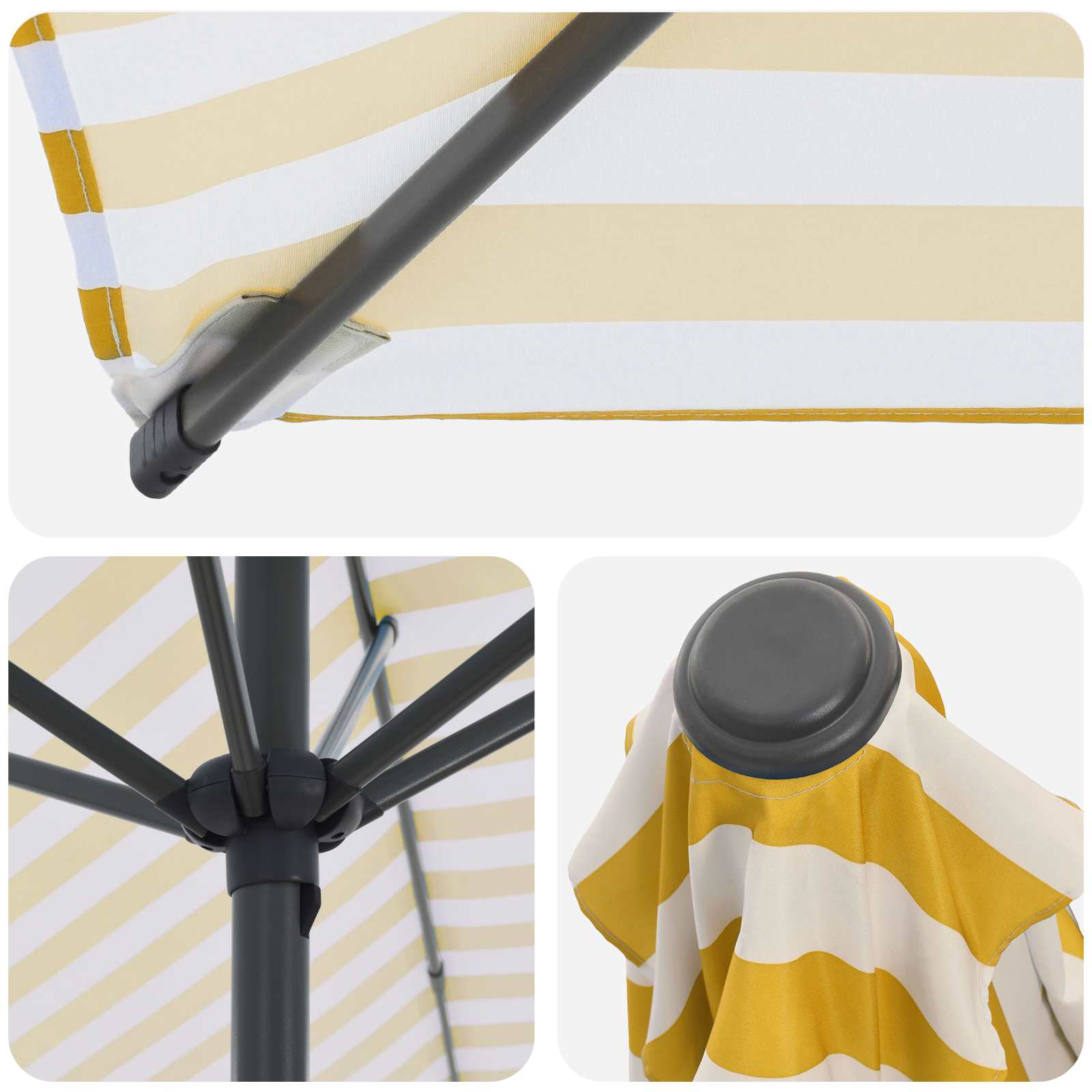 Garten-Sonnenschirm 200 x 300 cm Polyester Rechtwinklig