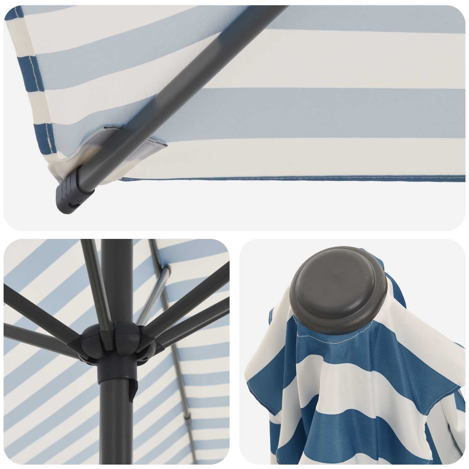 Garten-Sonnenschirm 200 x 300 cm Polyester Rechtwinklig
