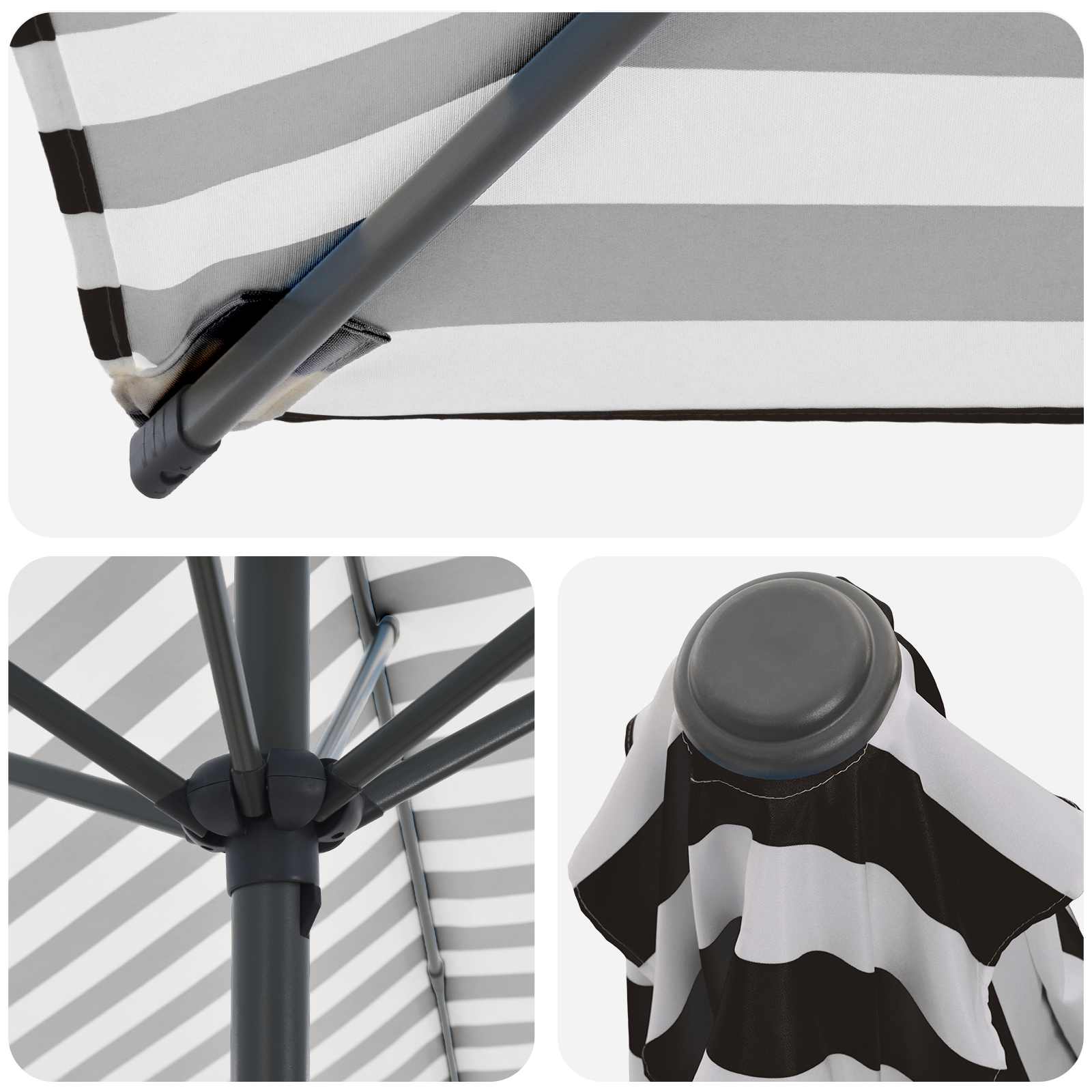 Garten-Sonnenschirm 230 x 230 cm Polyester Rechtwinklig