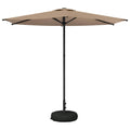 Garten-Sonnenschirm 270 x 270 cm Polyester Rechtwinklig Taupe