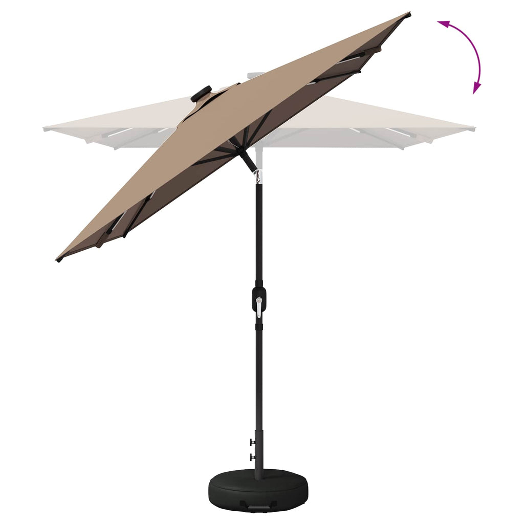 Garten Sonnenschirm mit LED-Lichtern 200 x 300 cm Polyester