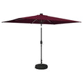 Garten Sonnenschirm mit LED-Lichtern 200 x 300 cm Polyester