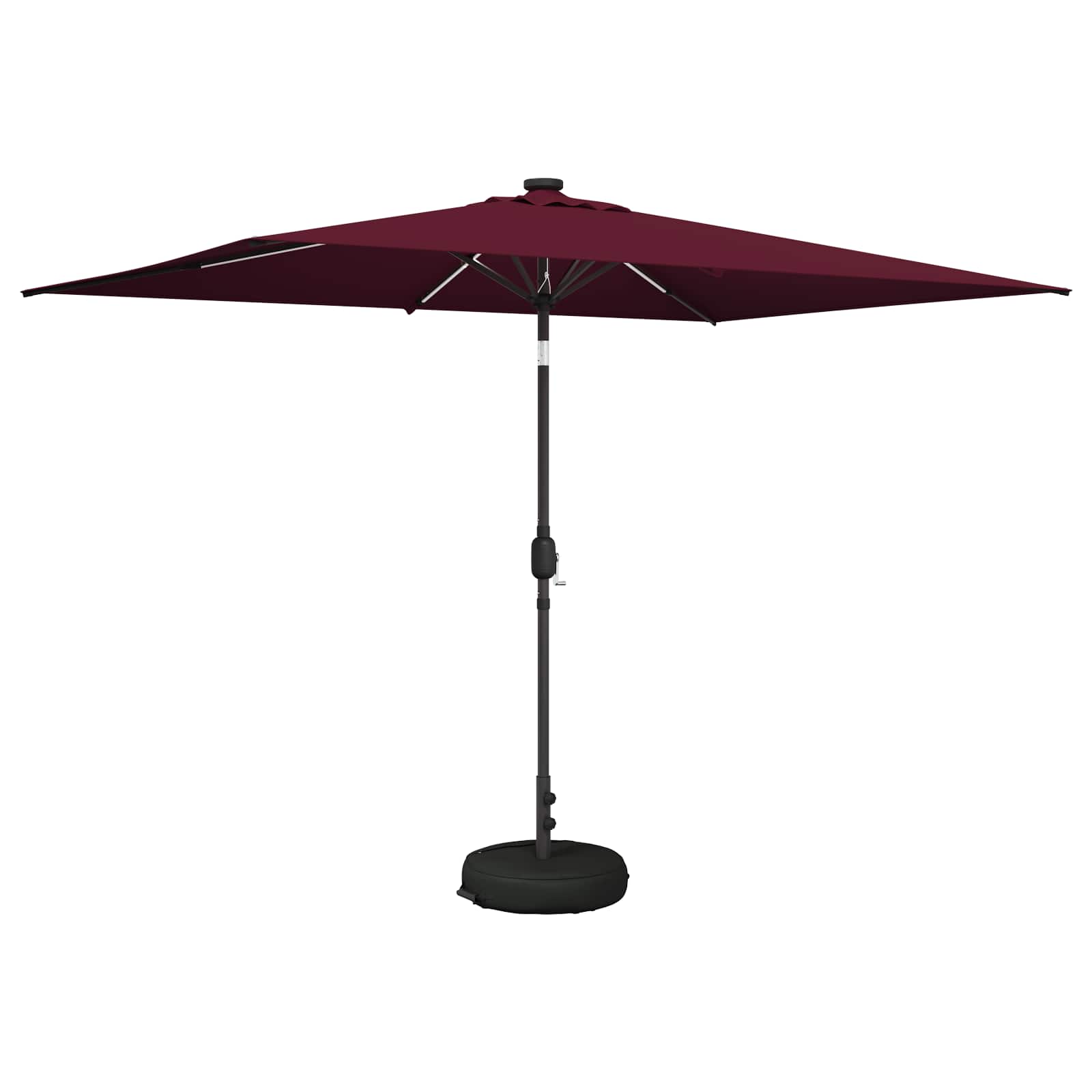 Garten Sonnenschirm mit LED-Lichtern 200 x 300 cm Polyester