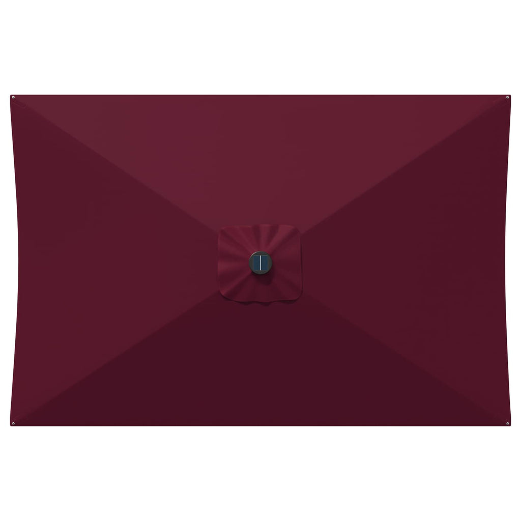 Garten Sonnenschirm mit LED-Lichtern 200 x 300 cm Polyester