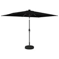 Garten Sonnenschirm mit LED-Lichtern 200 x 300 cm Polyester