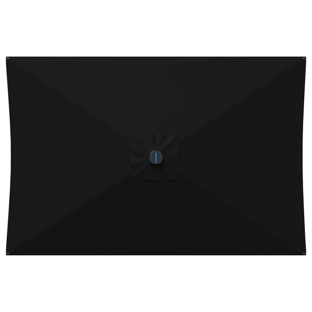Garten Sonnenschirm mit LED-Lichtern 200 x 300 cm Polyester