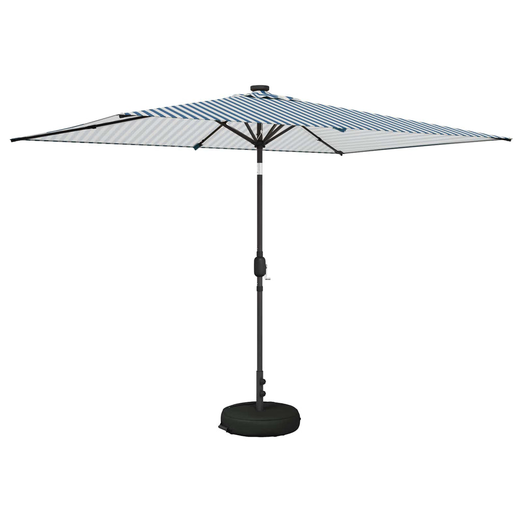 Garten Sonnenschirm mit LED-Lichtern 200 x 300 cm Polyester