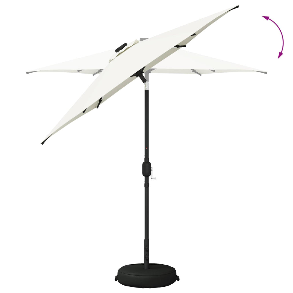 Garten Sonnenschirm mit LED-Lichtern 230 x 230 cm Polyester