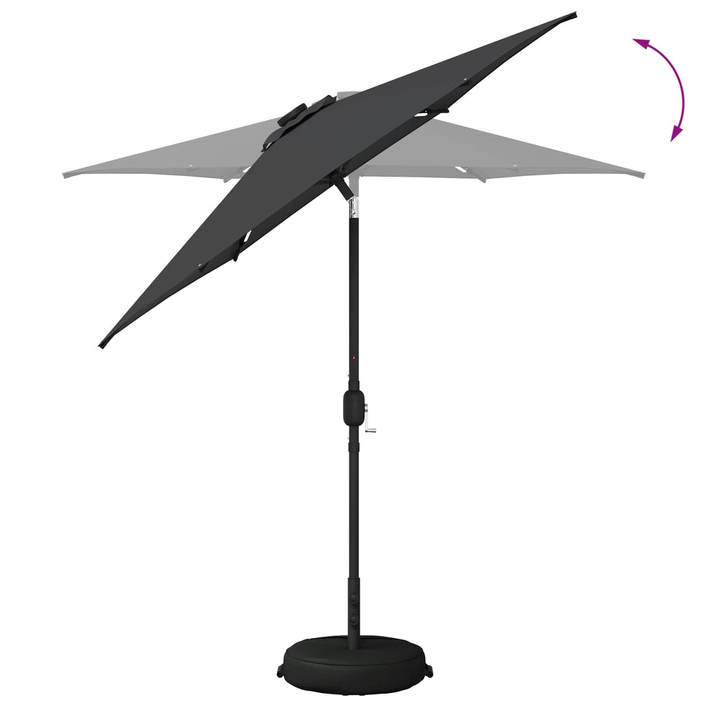 Garten Sonnenschirm mit LED-Lichtern 230 x 230 cm Polyester