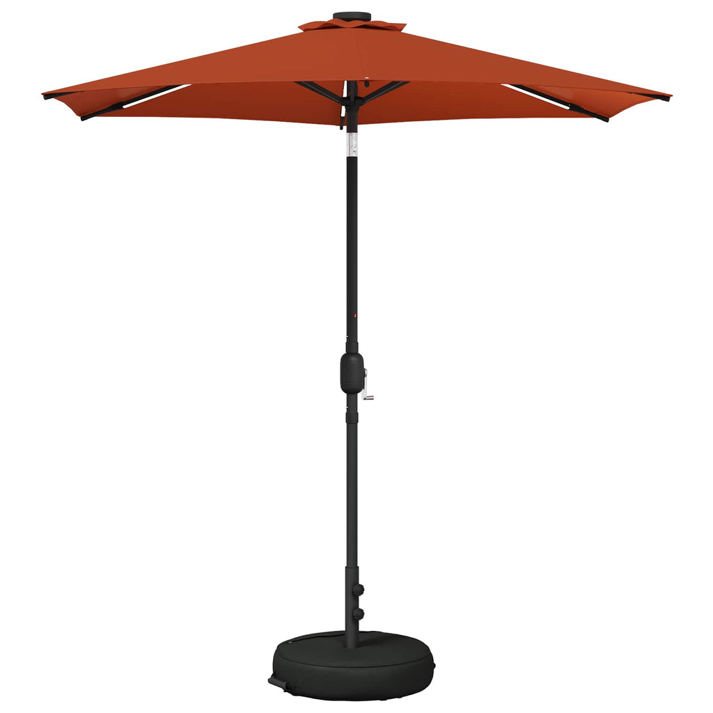 Garten Sonnenschirm mit LED-Lichtern 230 x 230 cm Polyester
