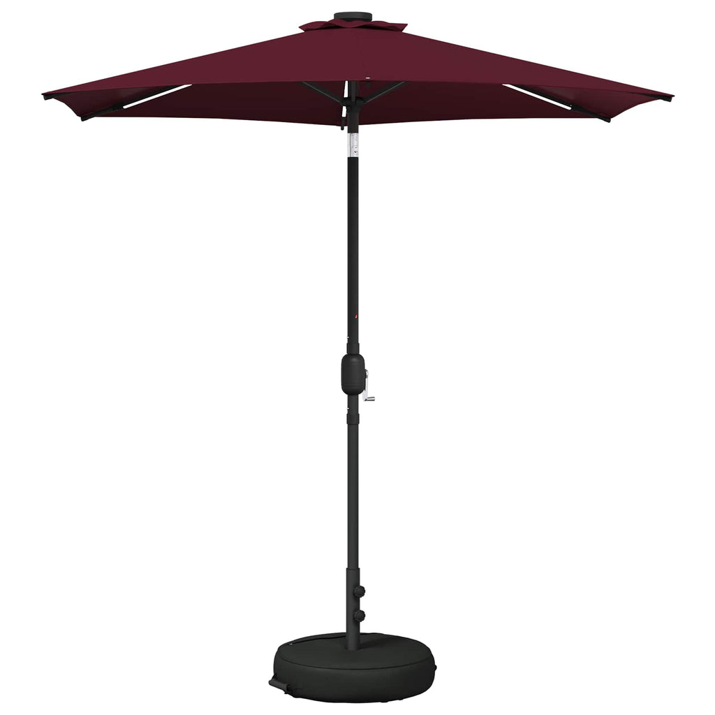 Garten Sonnenschirm mit LED-Lichtern 230 x 230 cm Polyester