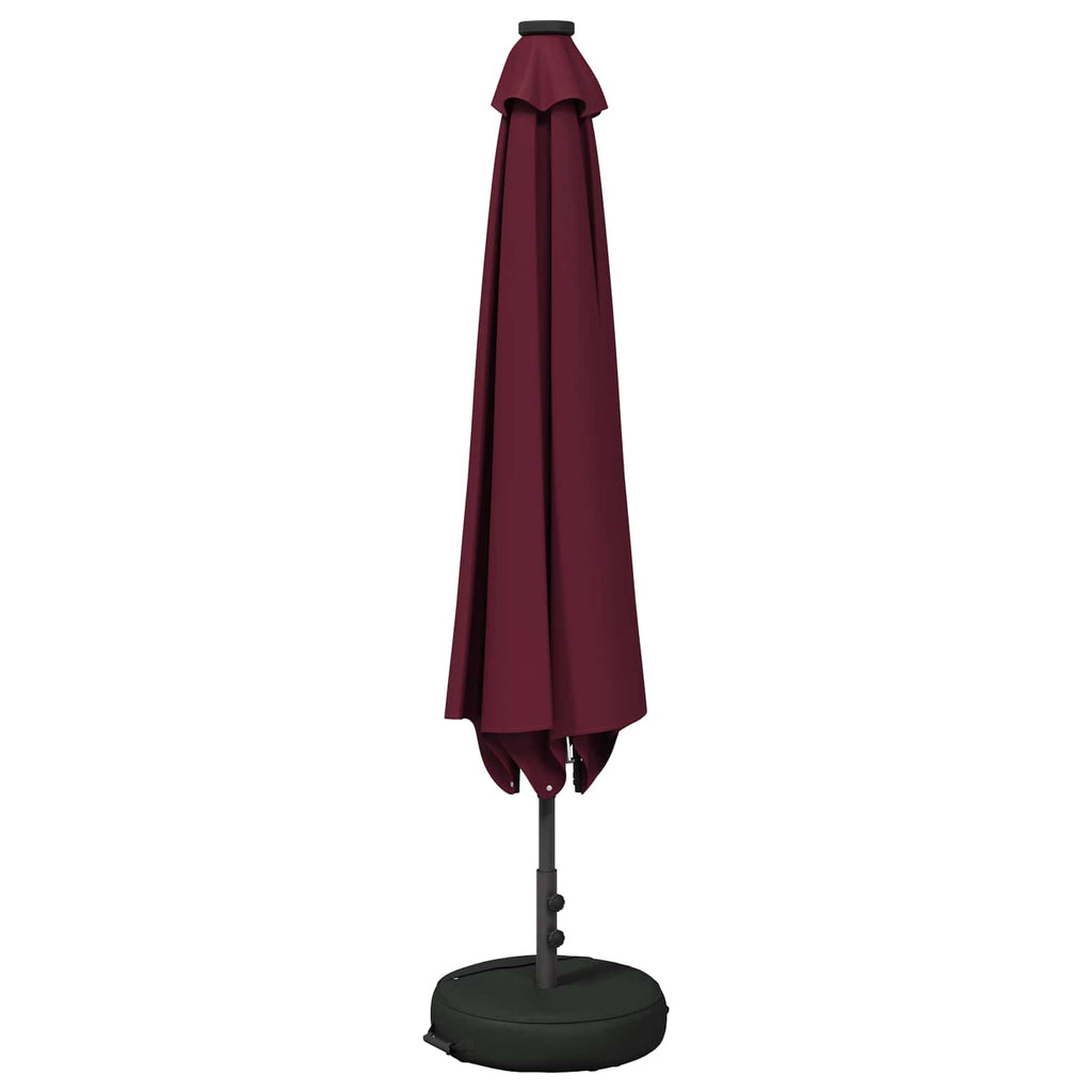 Garten Sonnenschirm mit LED-Lichtern 230 x 230 cm Polyester