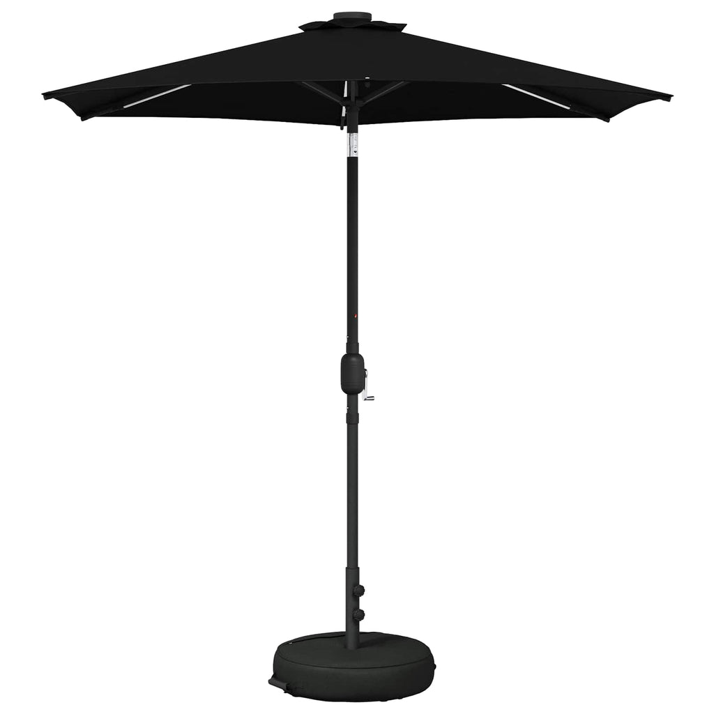 Garten Sonnenschirm mit LED-Lichtern 230 x 230 cm Polyester