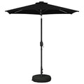 Garten Sonnenschirm mit LED-Lichtern 230 x 230 cm Polyester