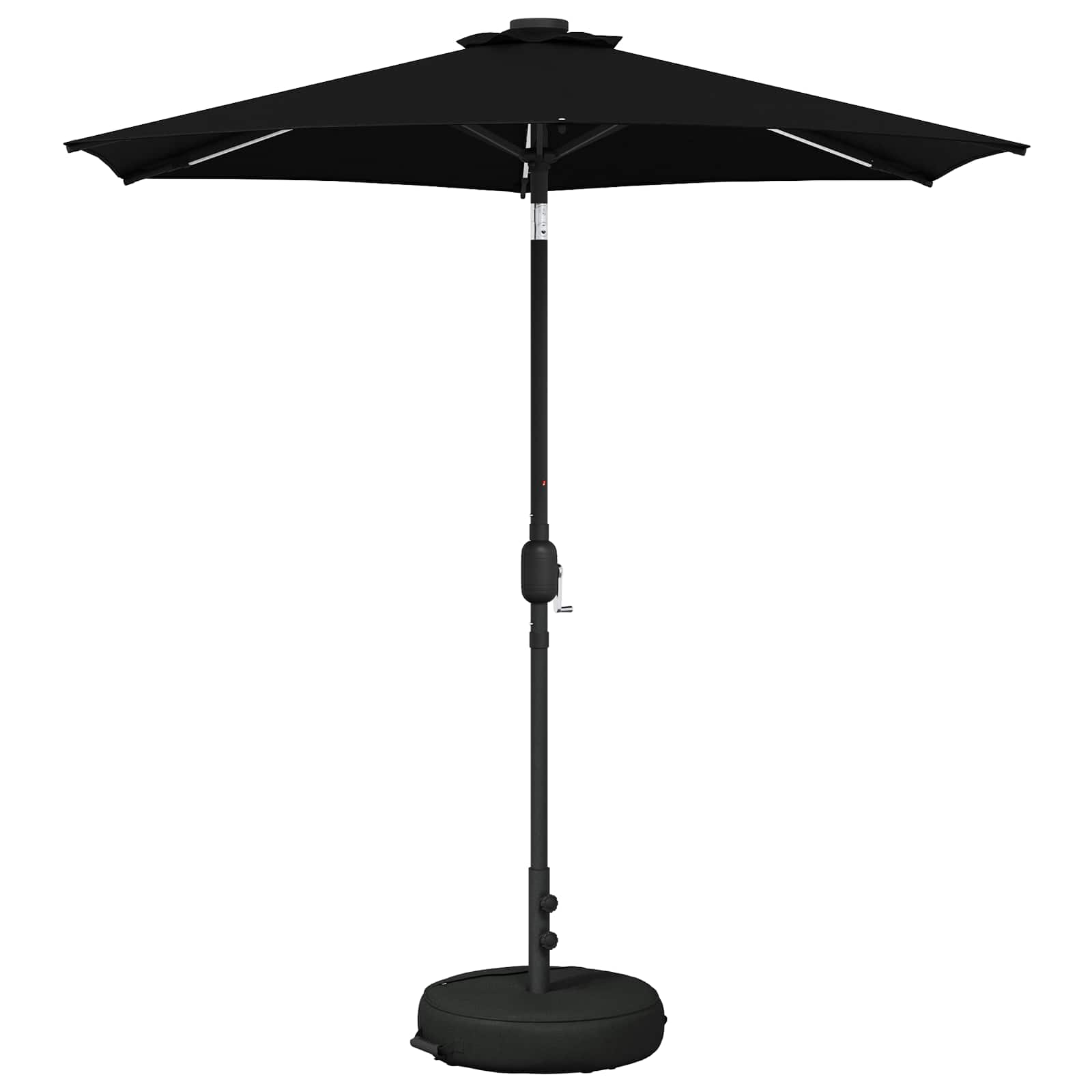 Garten Sonnenschirm mit LED-Lichtern 230 x 230 cm Polyester
