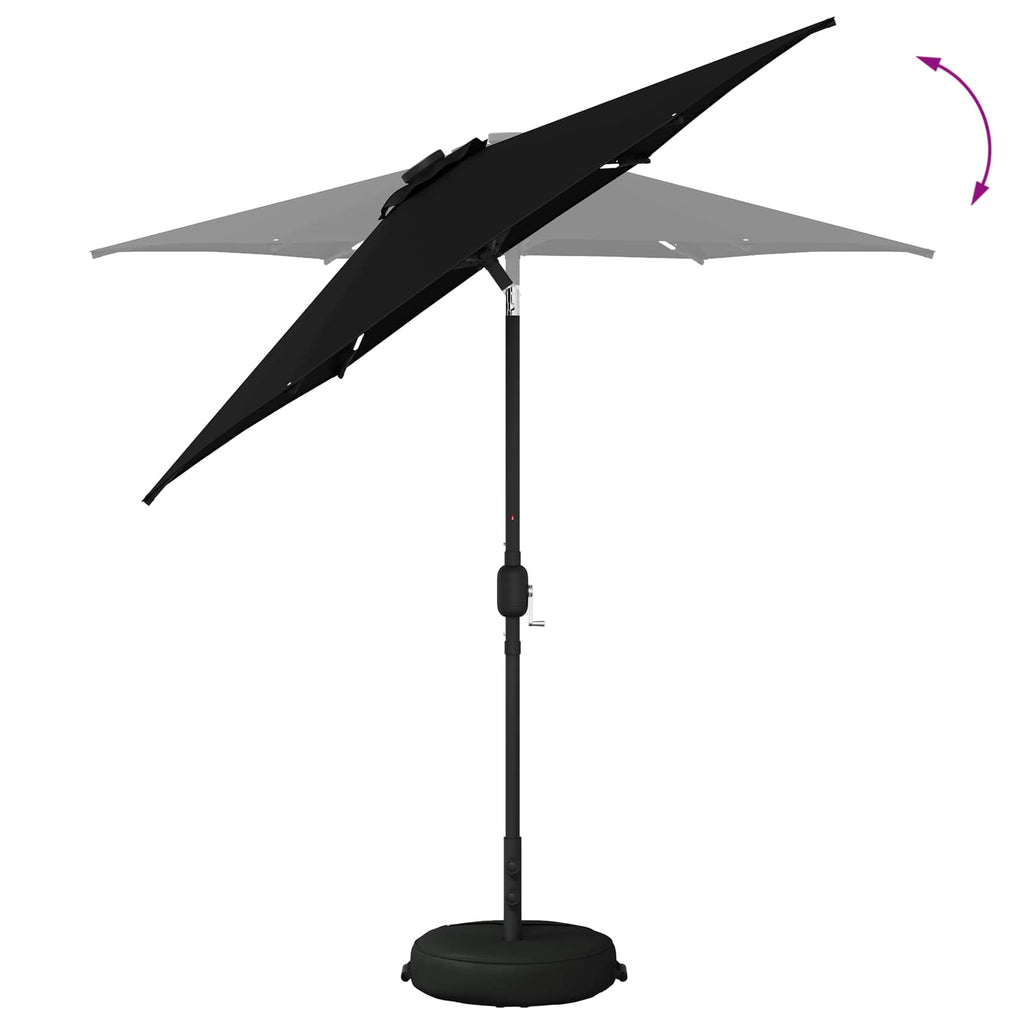 Garten Sonnenschirm mit LED-Lichtern 230 x 230 cm Polyester