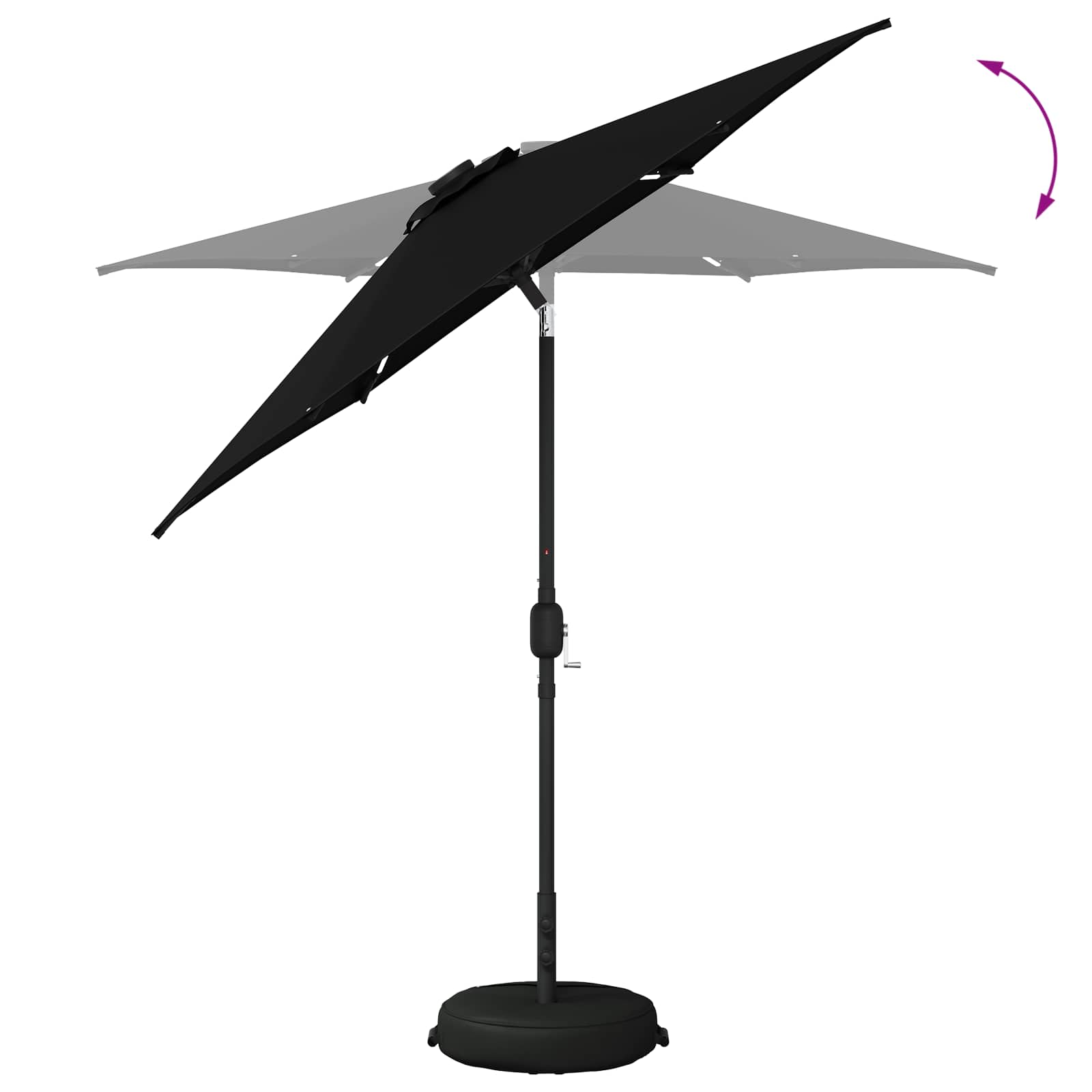 Garten Sonnenschirm mit LED-Lichtern 230 x 230 cm Polyester