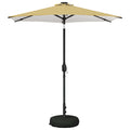 Garten Sonnenschirm mit LED-Lichtern 230 x 230 cm Polyester