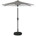 Garten Sonnenschirm mit LED-Lichtern 230 x 230 cm Polyester