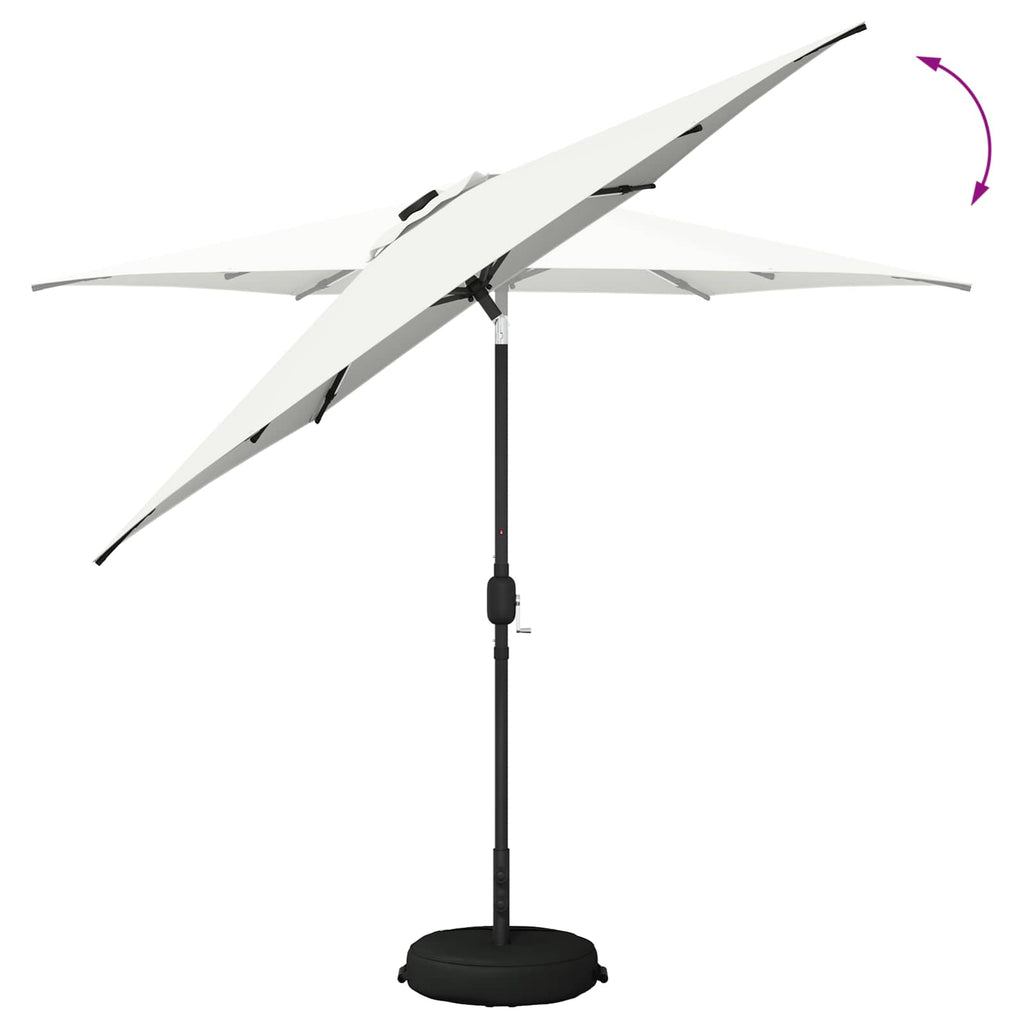 Garten Sonnenschirm mit LED-Lichtern 270 x 270 cm Polyester