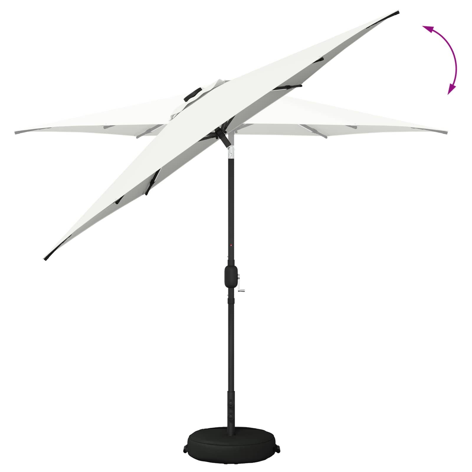 Garten Sonnenschirm mit LED-Lichtern 270 x 270 cm Polyester