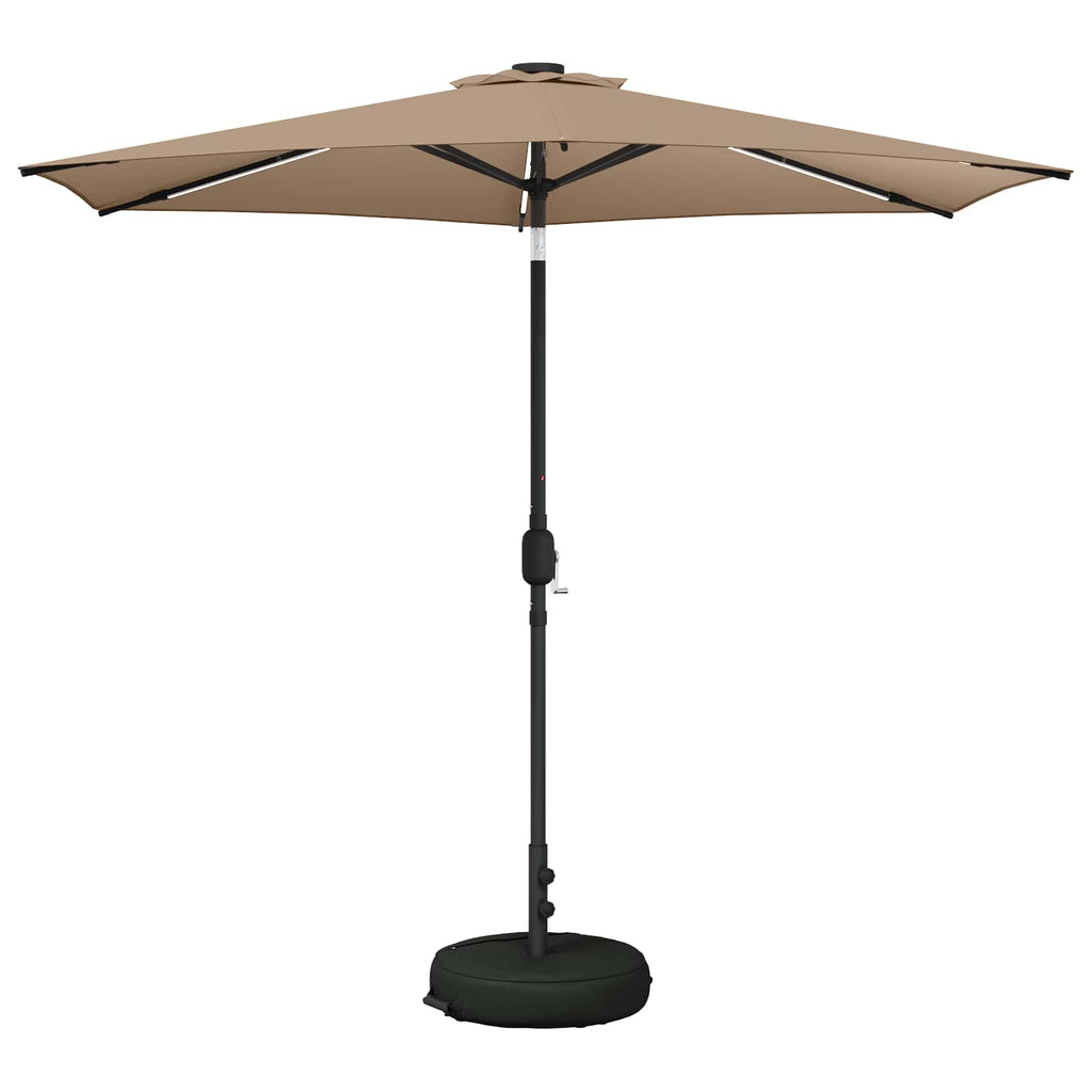 Garten Sonnenschirm mit LED-Lichtern 270 x 270 cm Polyester