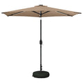 Garten Sonnenschirm mit LED-Lichtern 270 x 270 cm Polyester