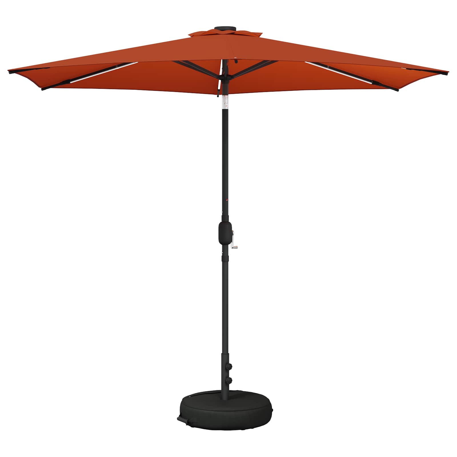 Garten Sonnenschirm mit LED-Lichtern 270 x 270 cm Polyester