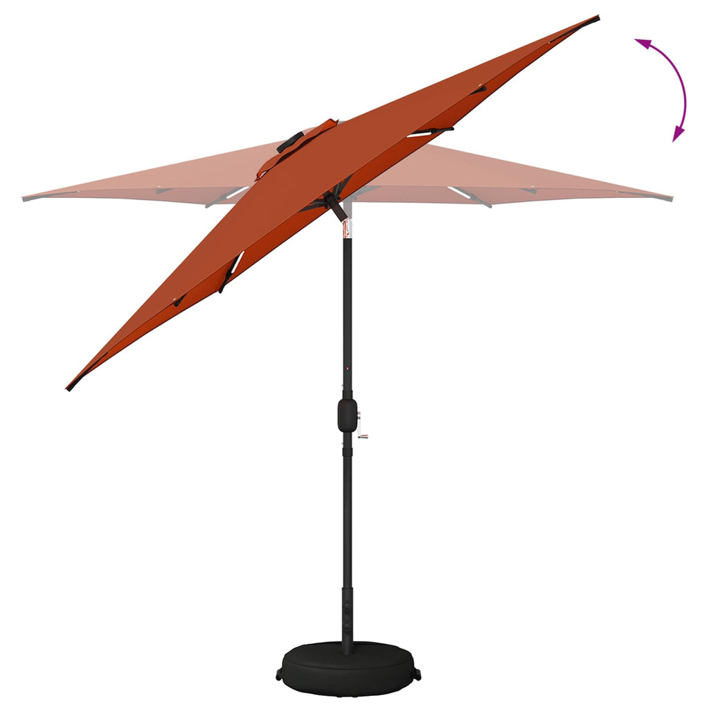 Garten Sonnenschirm mit LED-Lichtern 270 x 270 cm Polyester