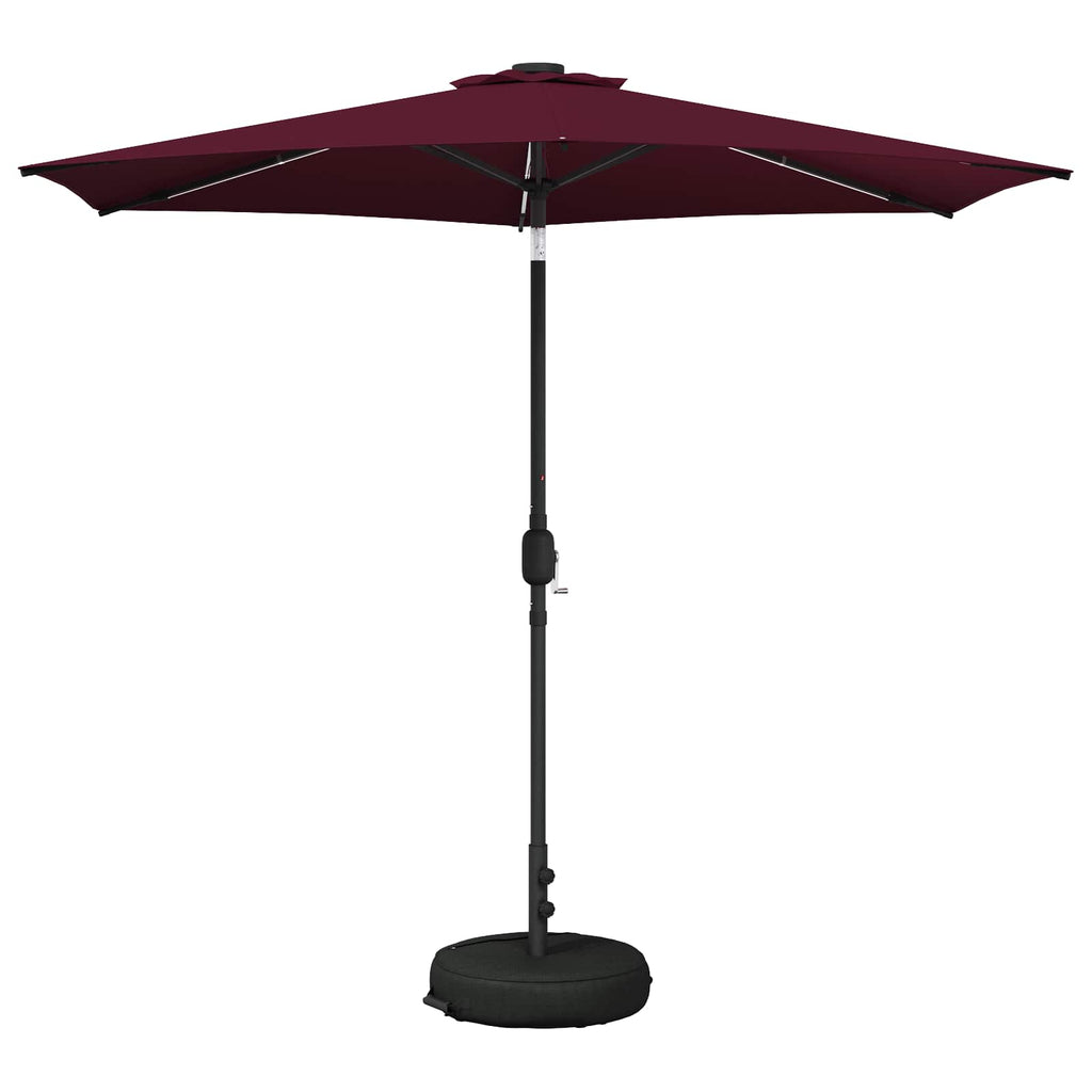Garten Sonnenschirm mit LED-Lichtern 270 x 270 cm Polyester