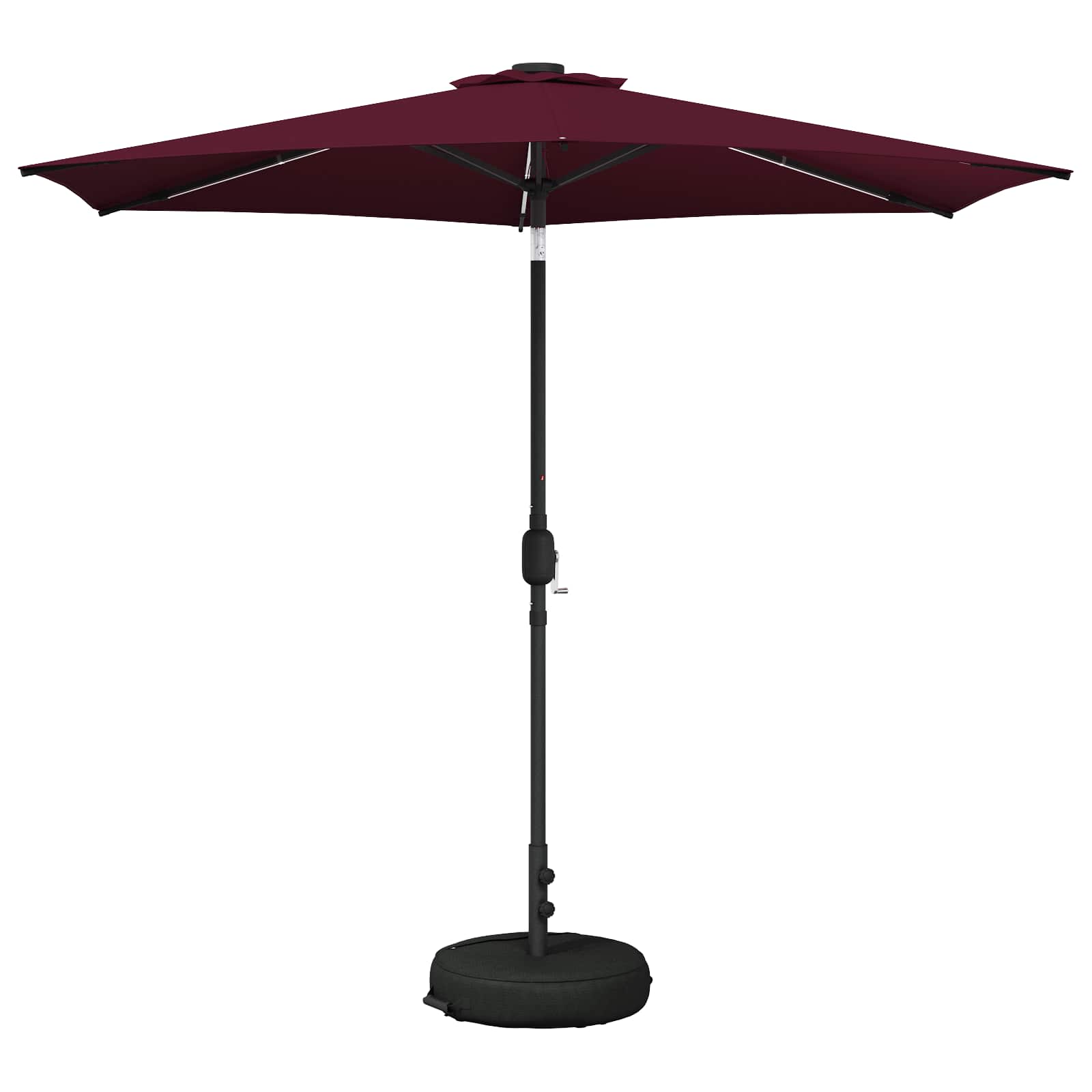 Garten Sonnenschirm mit LED-Lichtern 270 x 270 cm Polyester