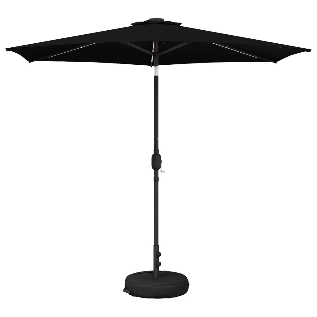 Garten Sonnenschirm mit LED-Lichtern 270 x 270 cm Polyester