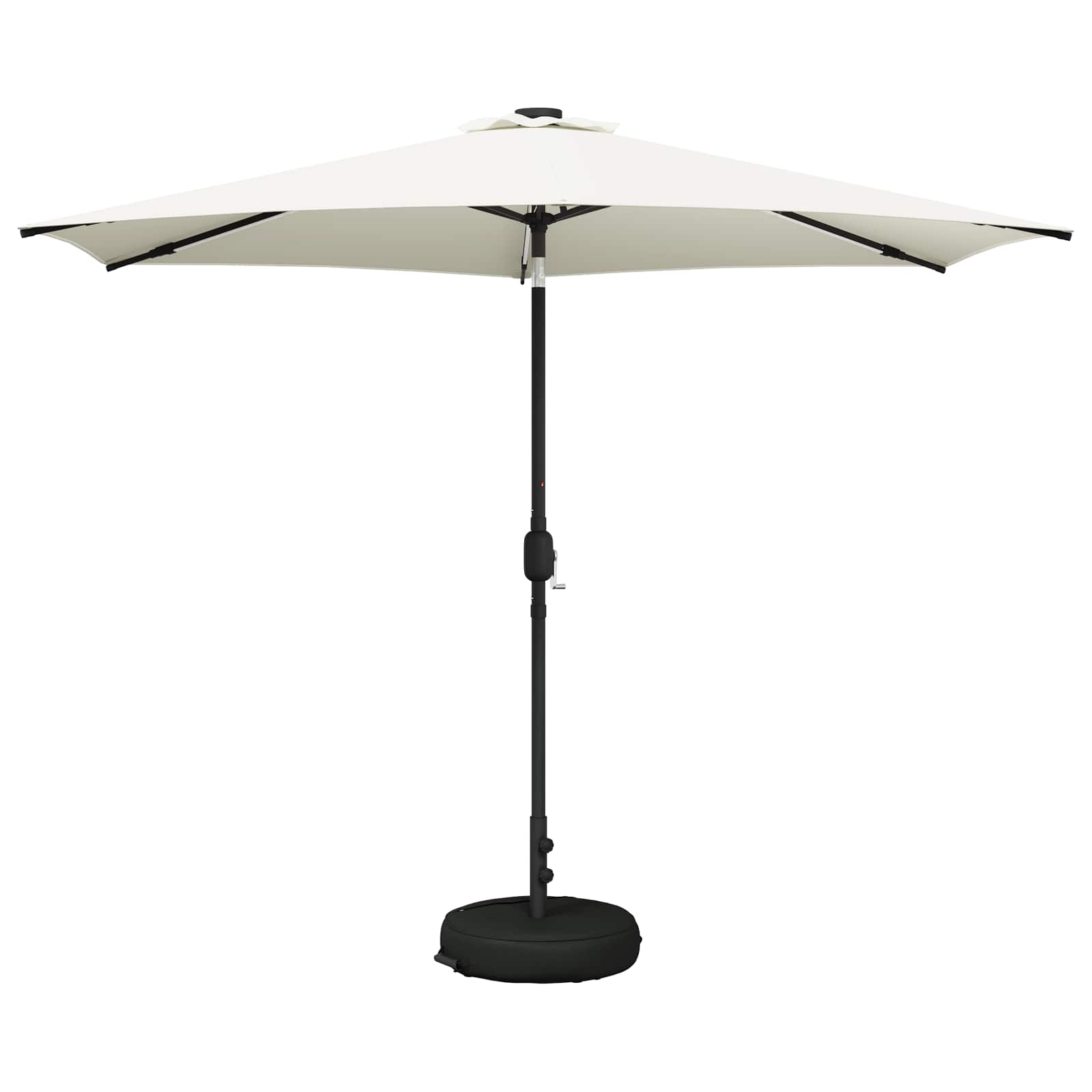 Garten Sonnenschirm mit LED-Lichtern 300 x 300 cm Polyester